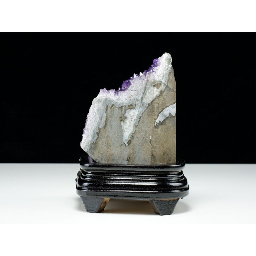 1.4Kg アメジスト クラスター ウルグアイ産 原石 amethyst 台座付属