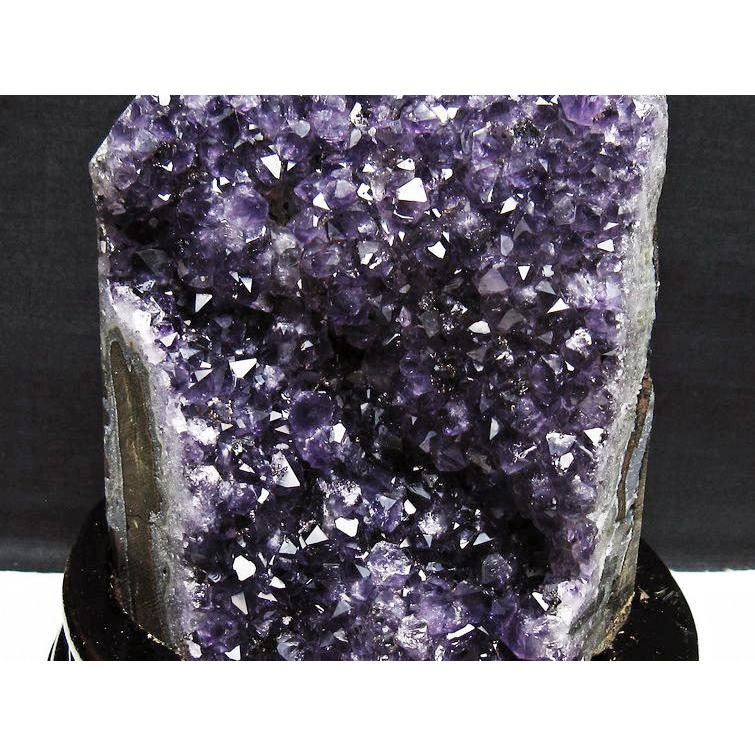 1.6Kg アメジスト クラスター ウルグアイ産 原石 amethyst 台座付属 花