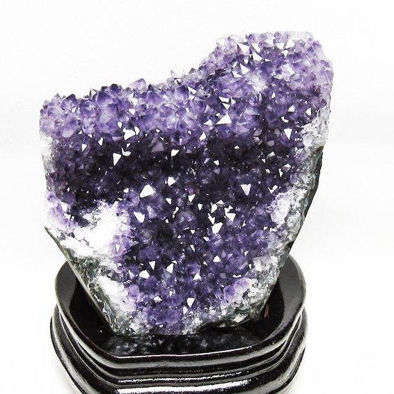 1.7Kg アメジスト クラスター ウルグアイ産 原石 amethyst 台座付属 花