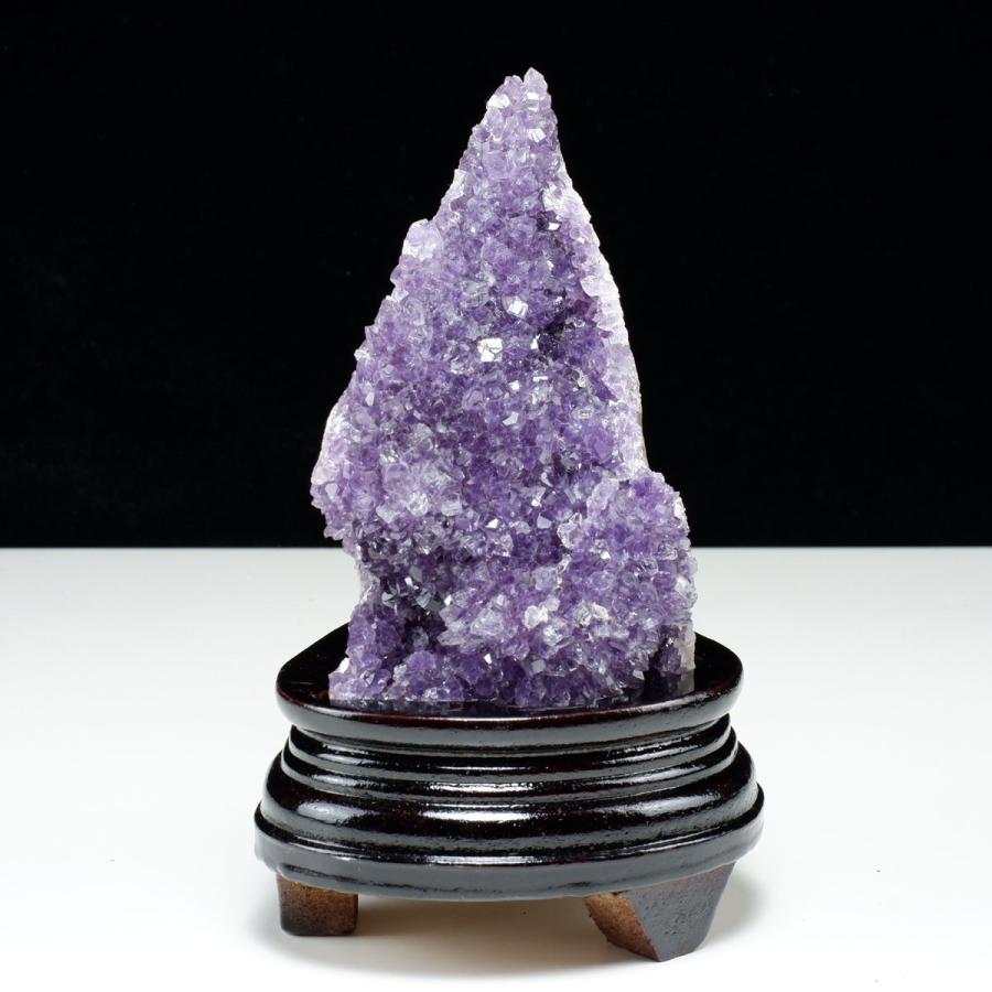 アメジスト クラスター ウルグアイ産 原石 amethyst 台座付属 花型 
