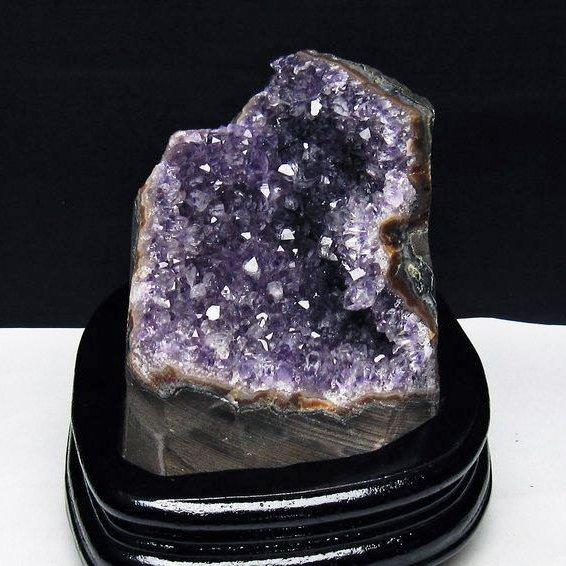 1.1Kg アメジスト クラスター ウルグアイ産 原石 amethyst 台座付属