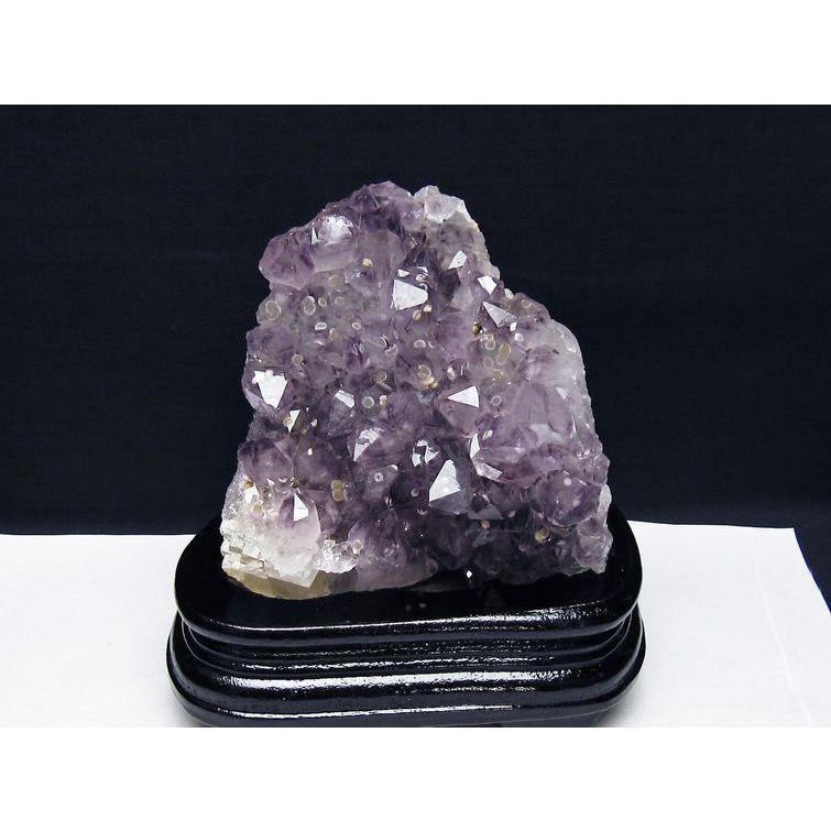 1.2Kg アメジスト クラスター ウルグアイ産 原石 amethyst 台座付属
