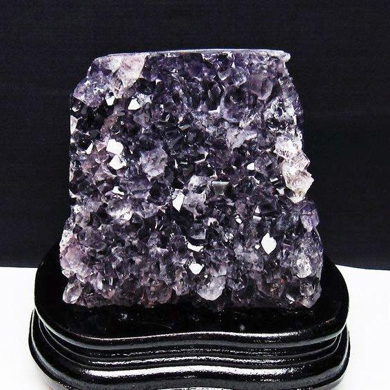 1.4Kg アメジスト クラスター ウルグアイ産 原石 amethyst 台座付属