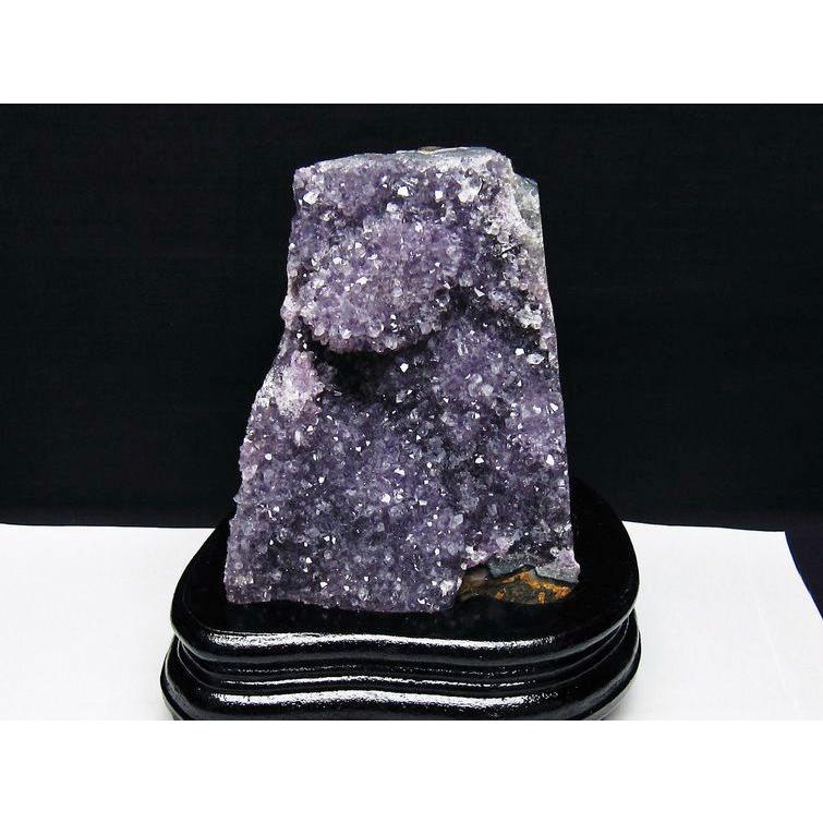 1.1Kg アメジスト クラスター ウルグアイ産 原石 amethyst 台座付属 花