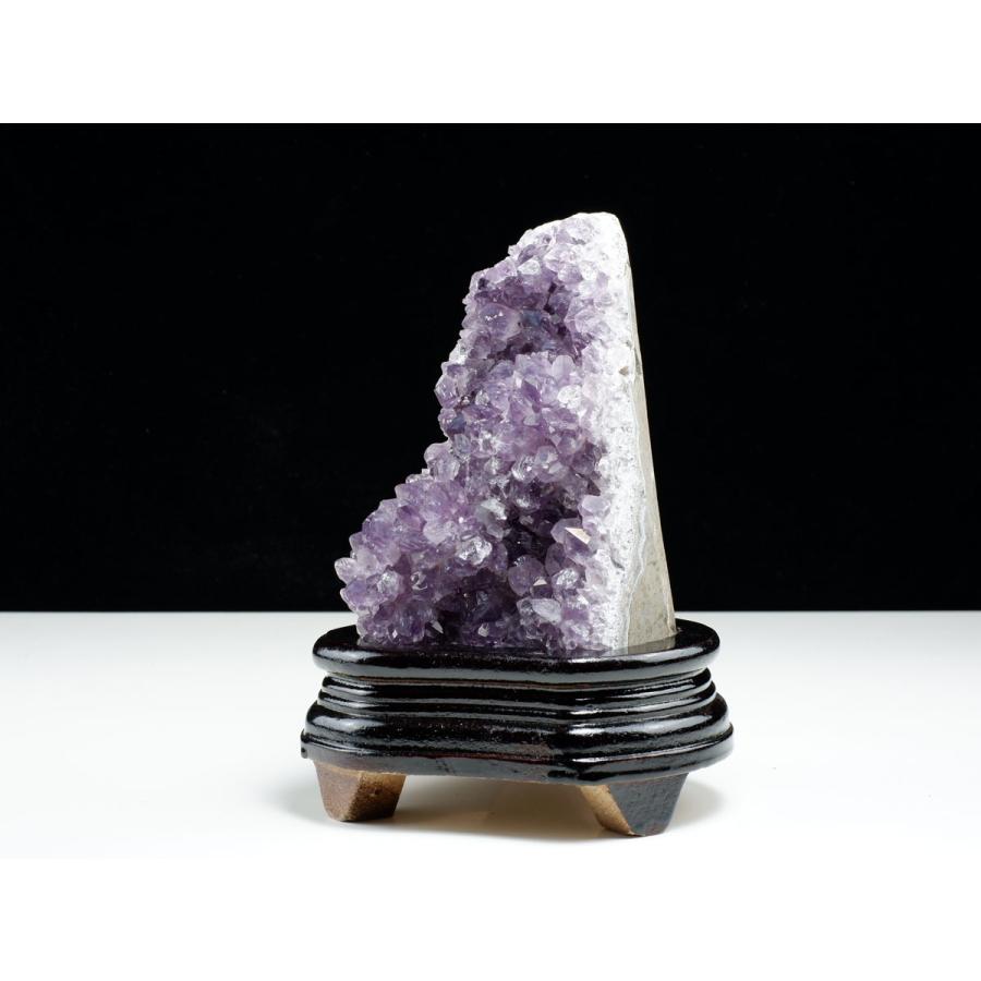 1.2Kg アメジスト クラスター ウルグアイ産 原石 amethyst 台座付属 花