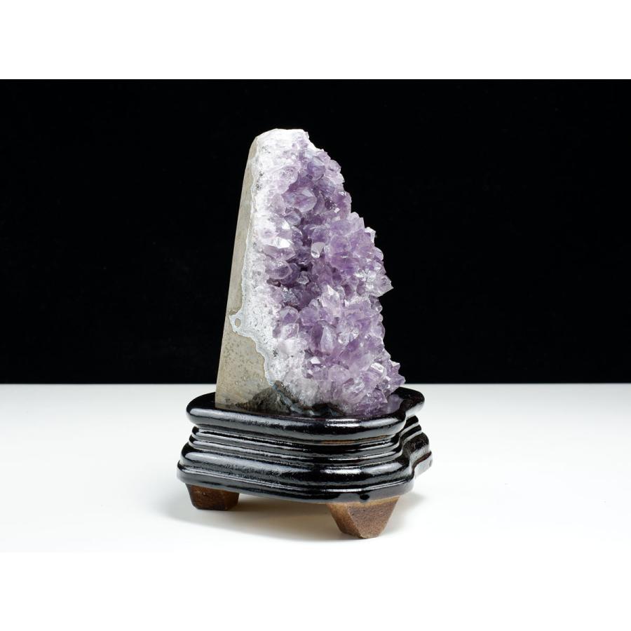 1.2Kg アメジスト クラスター ウルグアイ産 原石 amethyst 台座付属 花