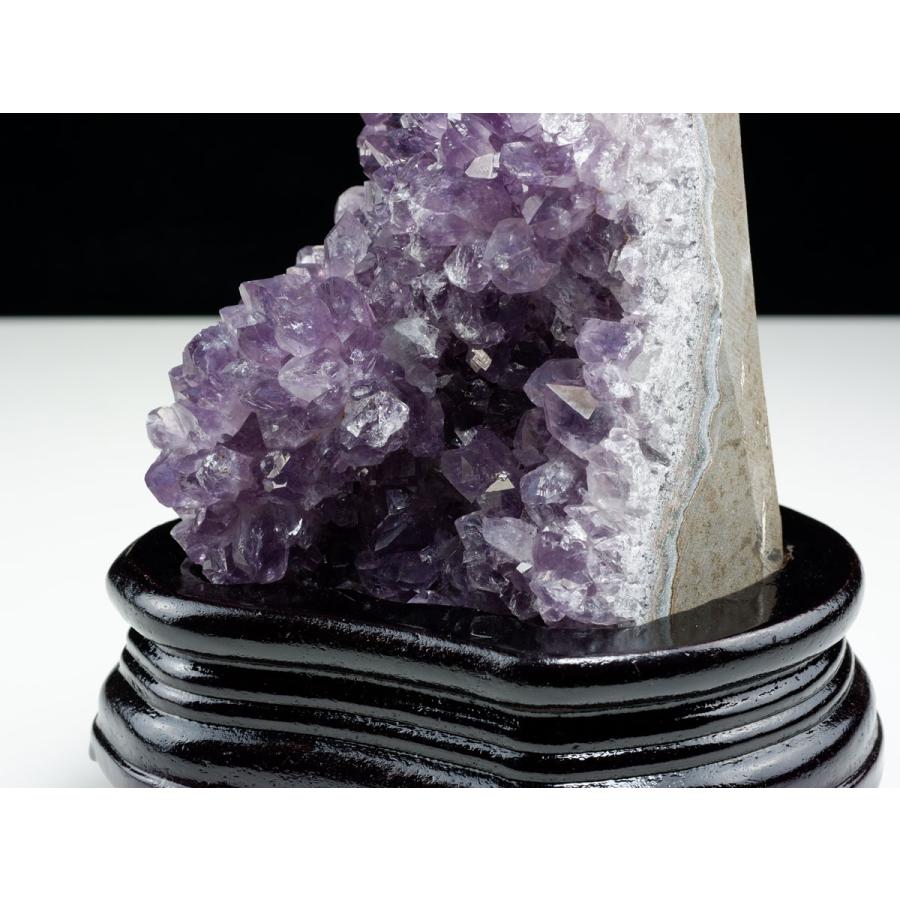 1.2Kg アメジスト クラスター ウルグアイ産 原石 amethyst 台座付属 花