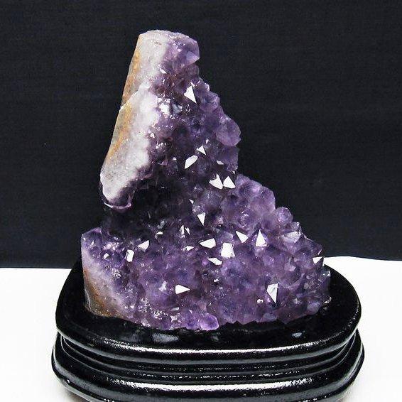 アメジスト クラスター ウルグアイ産 原石 amethyst 台座付属 花型