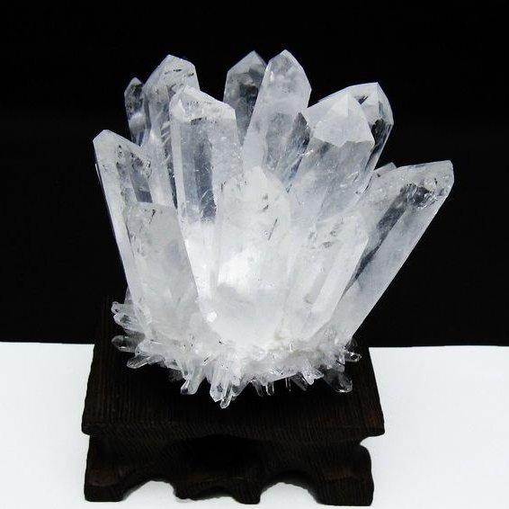 水晶 クラスター 原石 置物 台座付属 一点物 182-7178 : 天然石