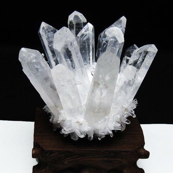 水晶 クラスター 原石 置物 台座付属 一点物 182-7211 : 天然石