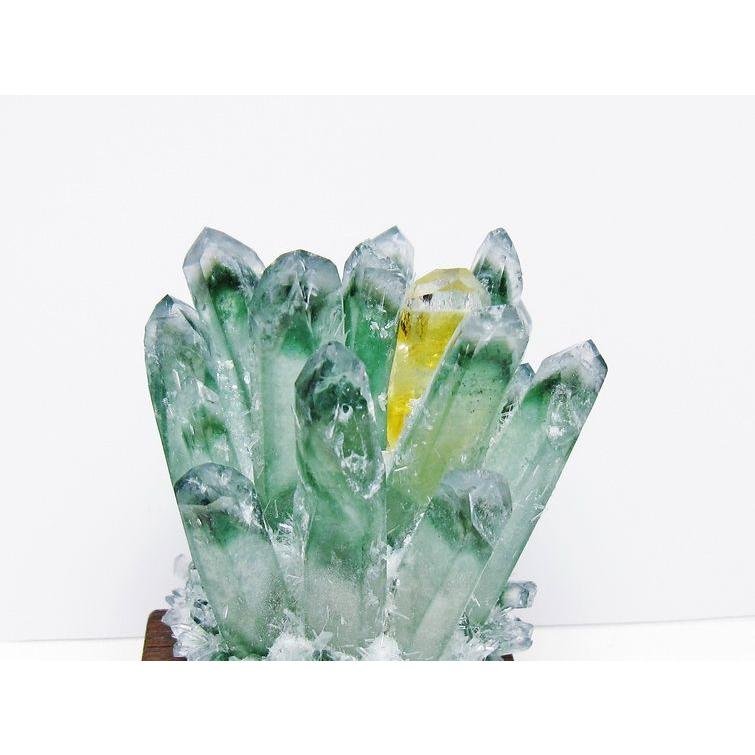 緑水晶 クラスター 原石 台座付属 一点物 182-7365 : 天然石