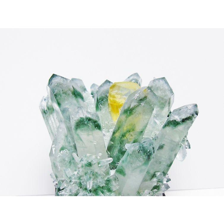 緑水晶 クラスター 原石 台座付属 一点物 182-7382 : 天然石