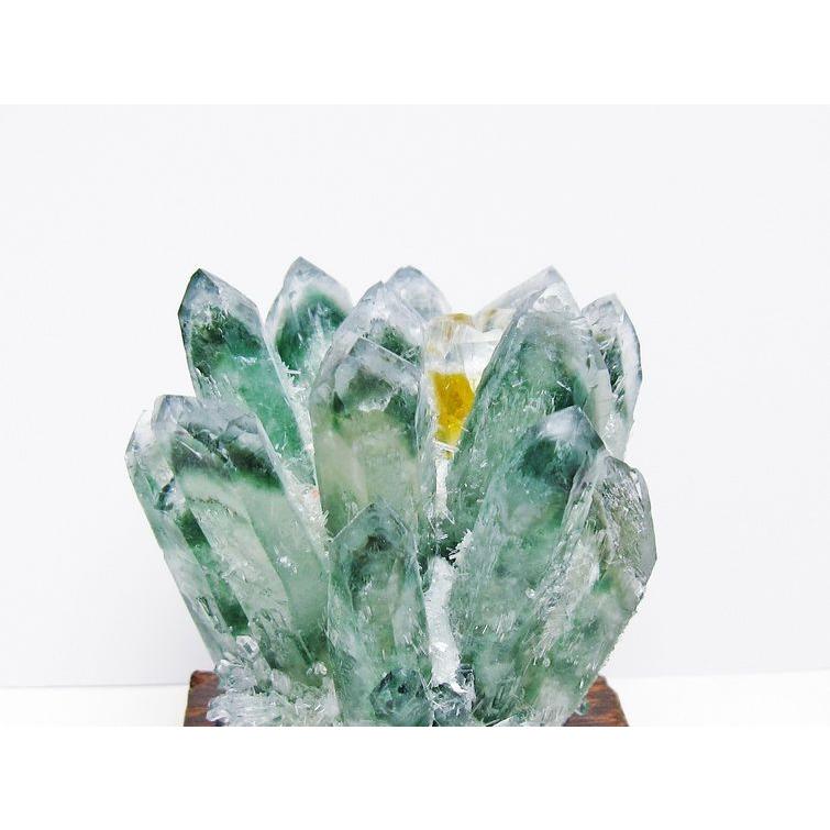緑水晶 クラスター 原石 台座付属 一点物 182-7393 : 天然石