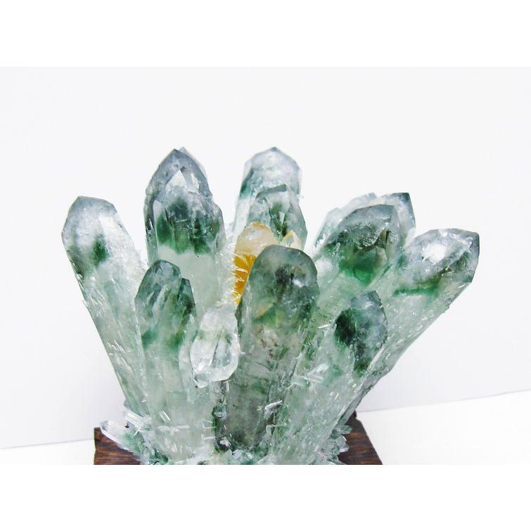 緑水晶 クラスター 原石 台座付属 一点物 [送料無料] 182-7402