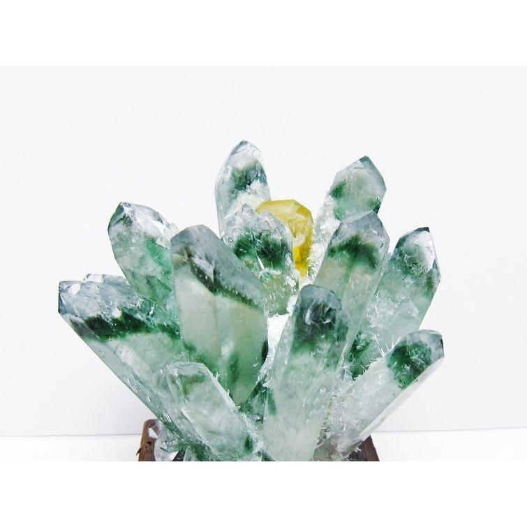 緑水晶 クラスター 原石 台座付属 一点物 182-7452 : 天然石