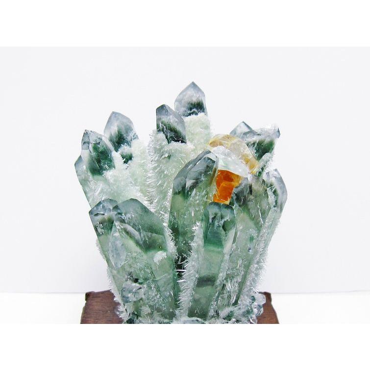 緑水晶 クラスター 原石 台座付属 一点物 [送料無料] 182-7466 