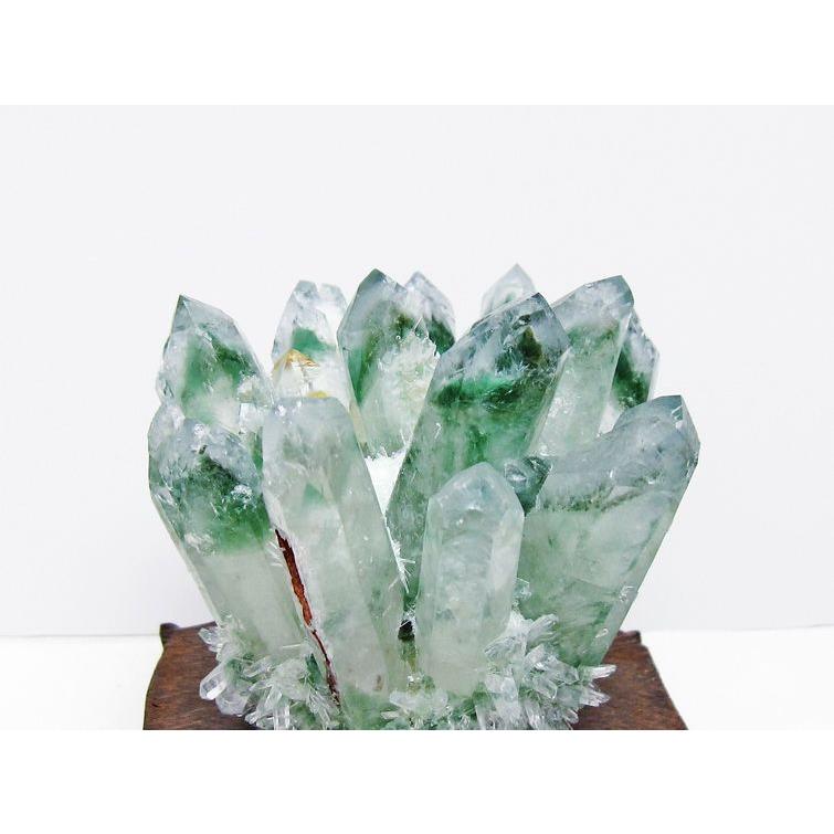 緑水晶 クラスター 原石 台座付属 一点物 182-7482 : 天然石
