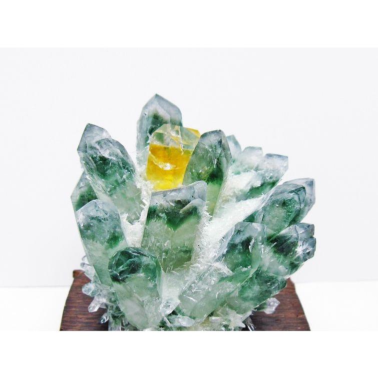 緑水晶 クラスター 原石 台座付属 一点物 182-7500 : 天然石