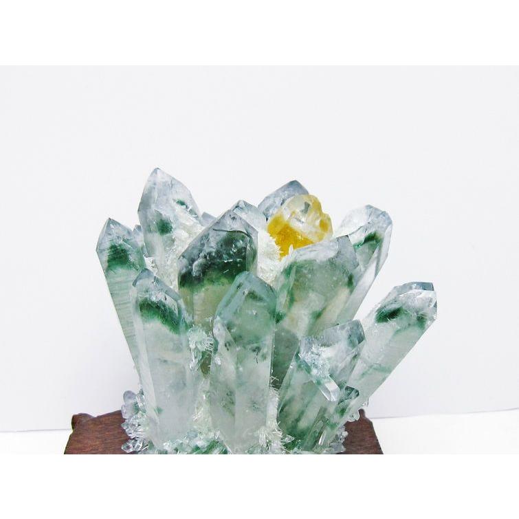 緑水晶 クラスター 原石 台座付属 一点物 182-7502 : 天然石