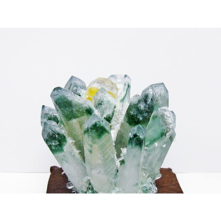 緑水晶 クラスター 原石 台座付属 一点物 182-7502 : 天然石