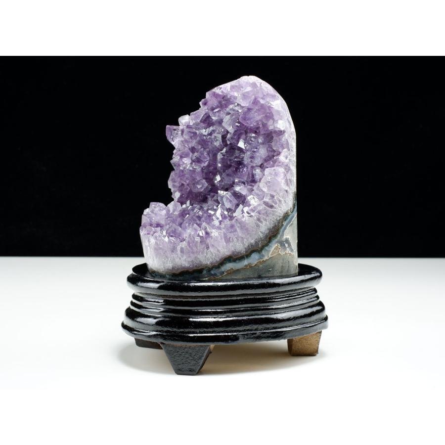 1.3Kg アメジスト クラスター ウルグアイ産 原石 amethyst 一点物 台座付属 送料無料 182-7960_2