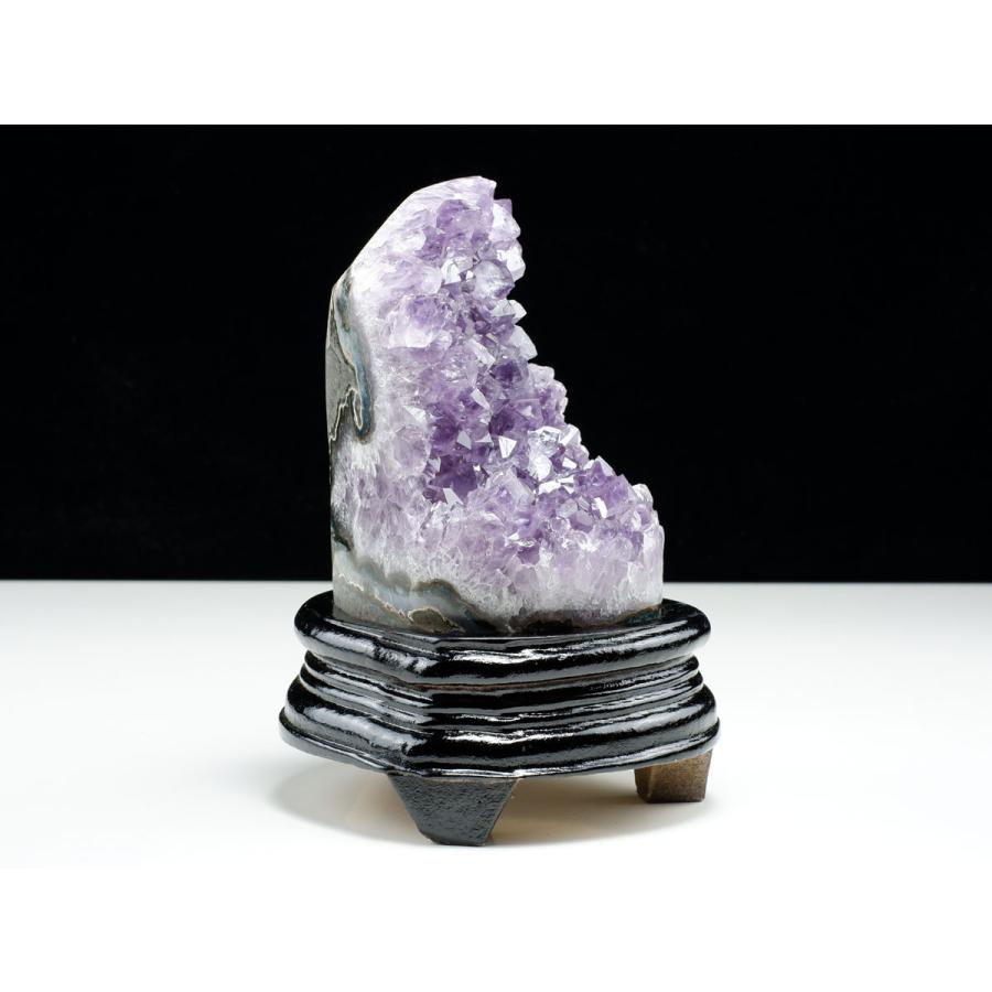 1.3Kg アメジスト クラスター ウルグアイ産 原石 amethyst 一点物 台座付属 送料無料 182-7960_3