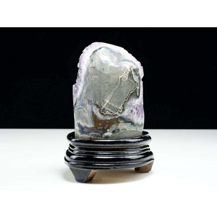 1.3Kg アメジスト クラスター ウルグアイ産 原石 amethyst 一点物 台座付属 送料無料 182-7960_4