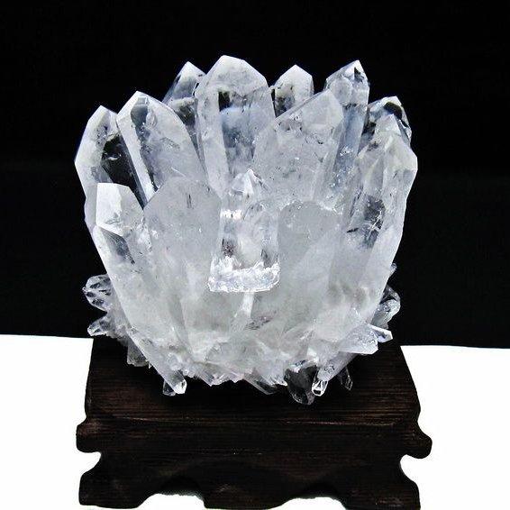水晶 クラスター 原石 台座付属 一点物 182-8329 : 天然石