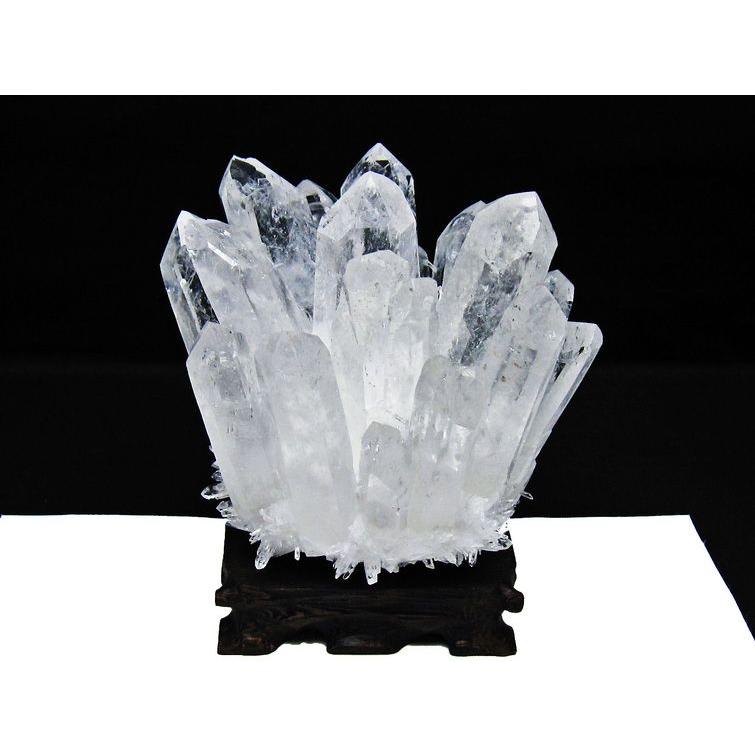 1.2Kg 水晶 クラスター 原石 台座付属 一点物 送料無料 182-8361