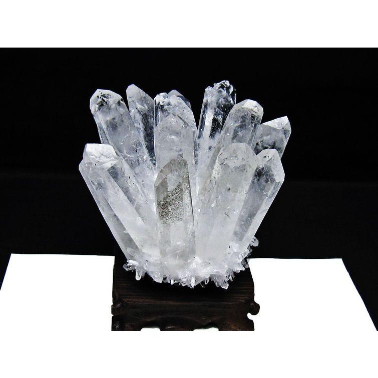 1Kg 水晶 クラスター 原石 台座付属 一点物 送料無料 182-8363