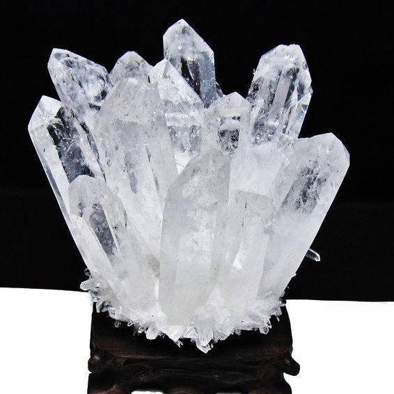 1.2Kg 水晶 クラスター 原石 台座付属 一点物 送料無料 182-8365