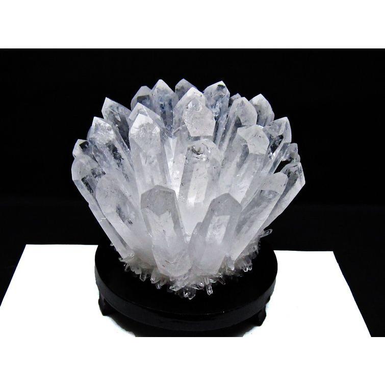 1.6Kg 水晶 クラスター 原石 台座付属 一点物 送料無料 182-8378