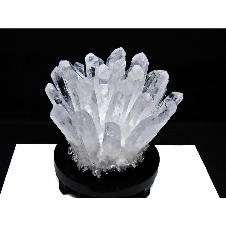 1.4Kg 水晶 クラスター 原石 台座付属 一点物 送料無料 182-8384