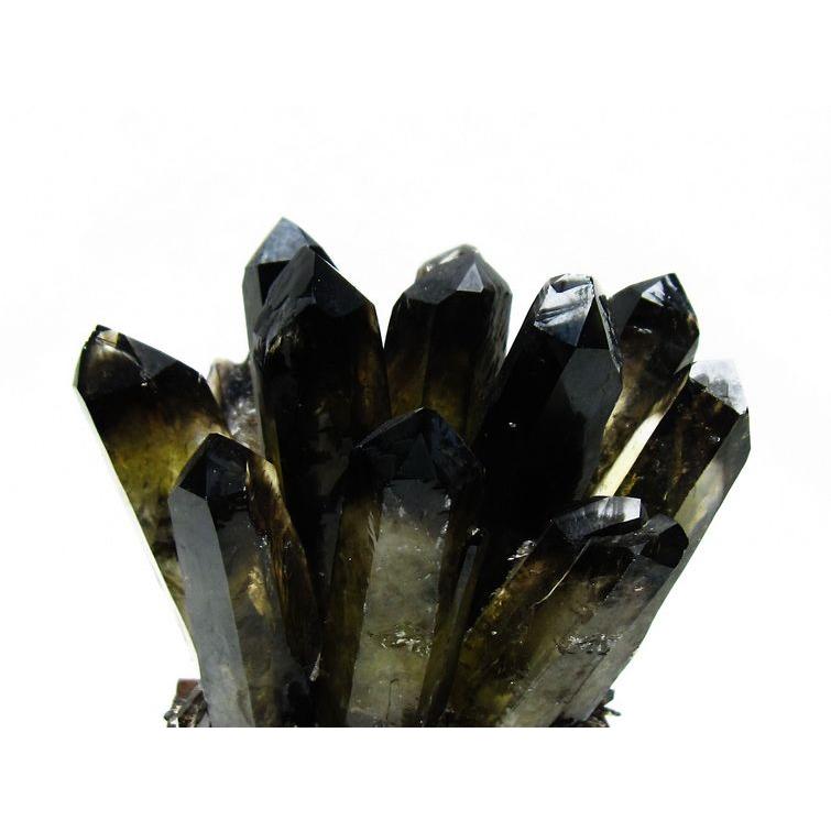 モリオン クラスター 黒水晶 原石 台座付属 一点物 送料無料 182-8416