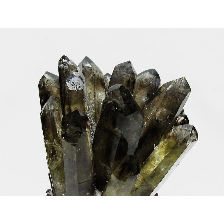 モリオン クラスター 黒水晶 原石 台座付属 一点物 送料無料 182-8417