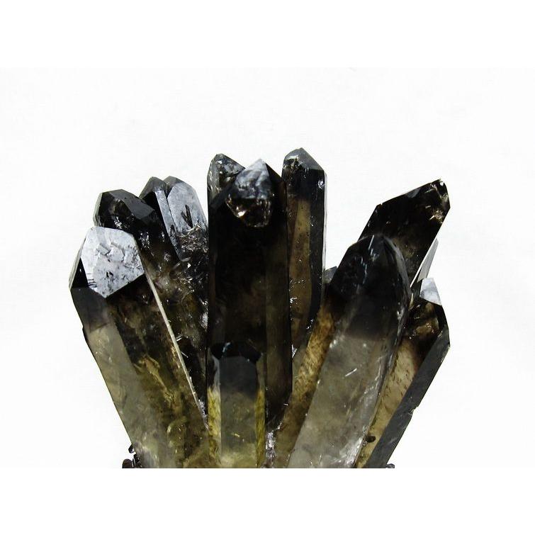 モリオン台座付きクラスター モリオン クラスター 黒水晶 原石 台座付属 一点物 送料無料 182-8432