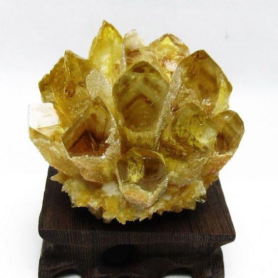 シトリン クラスター シトリンクォーツ 原石 台座付属 一点物 182-8447