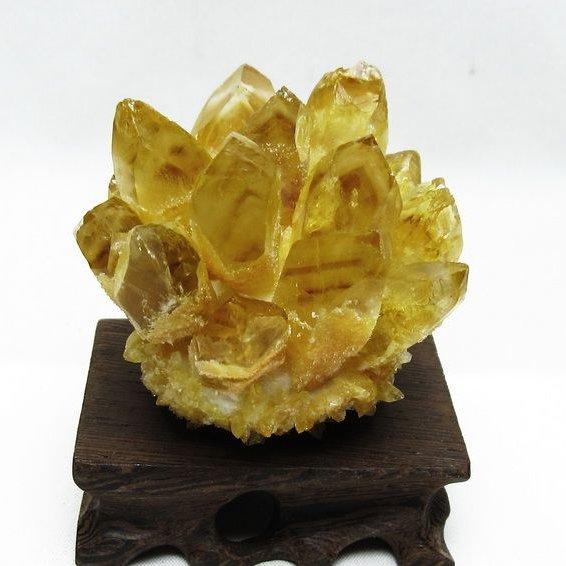 シトリン クラスター シトリンクォーツ 原石 台座付属 一点物 182-8474