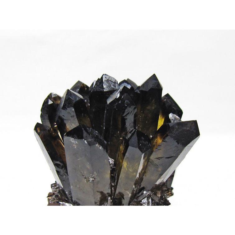 モリオン クラスター 黒水晶 原石 台座付属 一点物 送料無料 182-8672