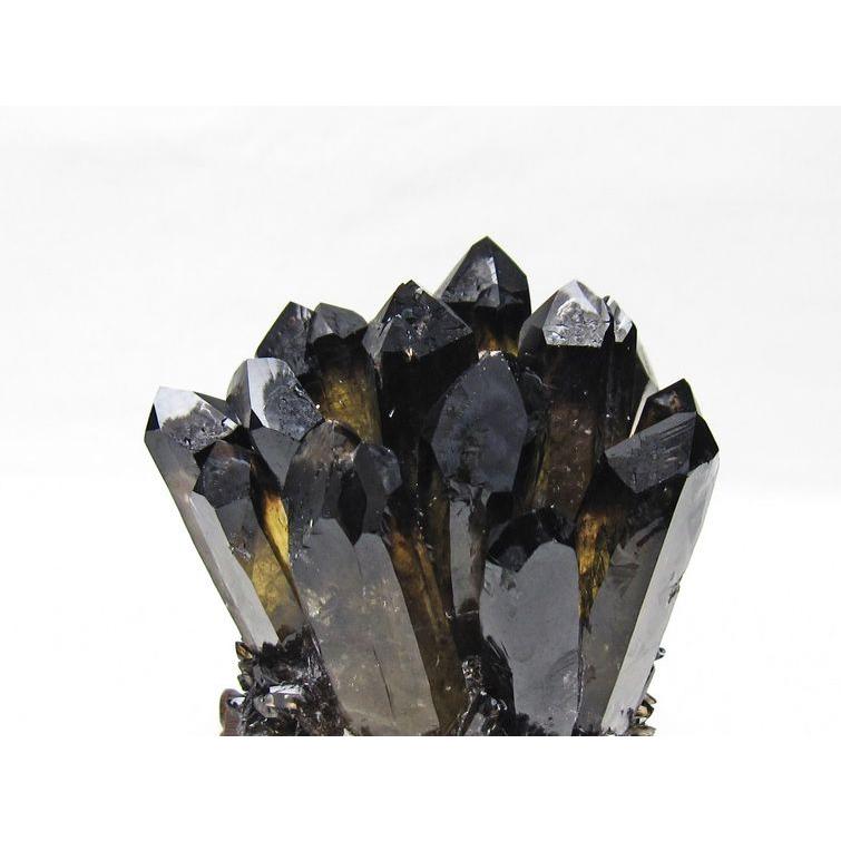 大型高品質✨ モリオンクラスター 木製台座付き モリオン クラスター 黒水晶 原石 台座付属 一点物 送料無料 182-8672