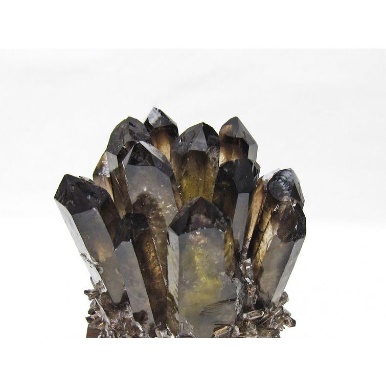 モリオンクラスター原石⑤ モリオン クラスター 黒水晶 原石 台座付属 一点物 送料無料 182-8675