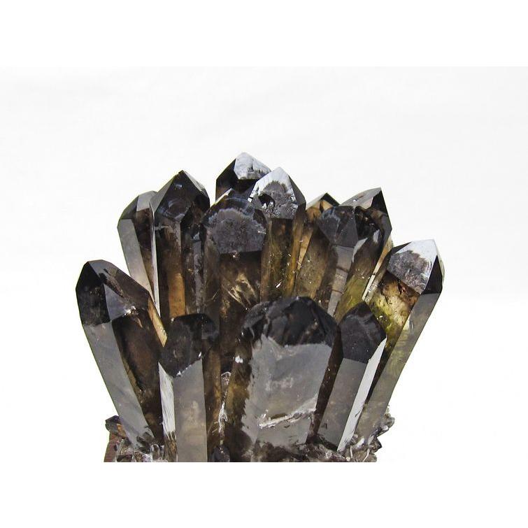 【極上品】山東省産 モリオン原石 台座付 特大 モリオン クラスター 黒水晶 原石 台座付属 一点物 送料無料 182-8675