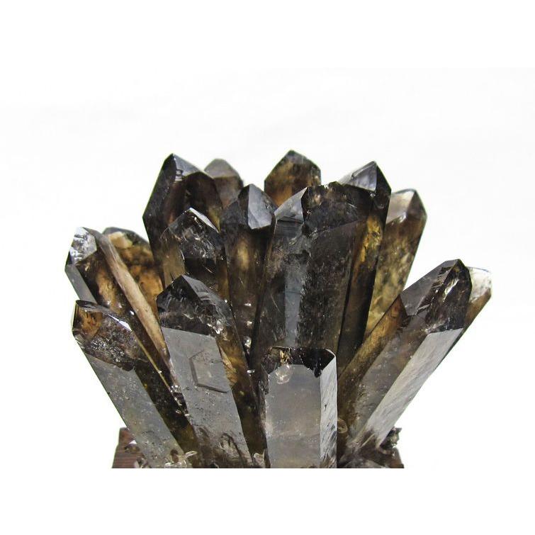 モリオン クラスター 黒水晶 原石 台座付属 一点物 送料無料 182-8689