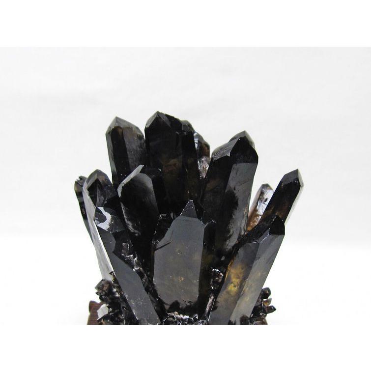 モリオン クラスター 黒水晶 原石 台座付属 一点物 送料無料 182-8690
