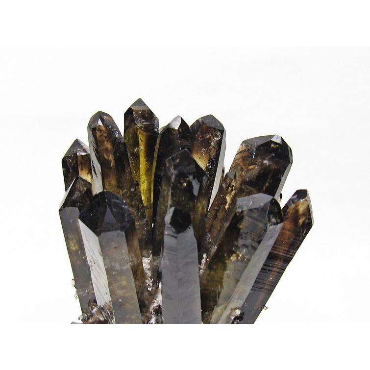黒水晶 クラスター モリオン 原石 台座付属 一点物 送料無料 182-8701 