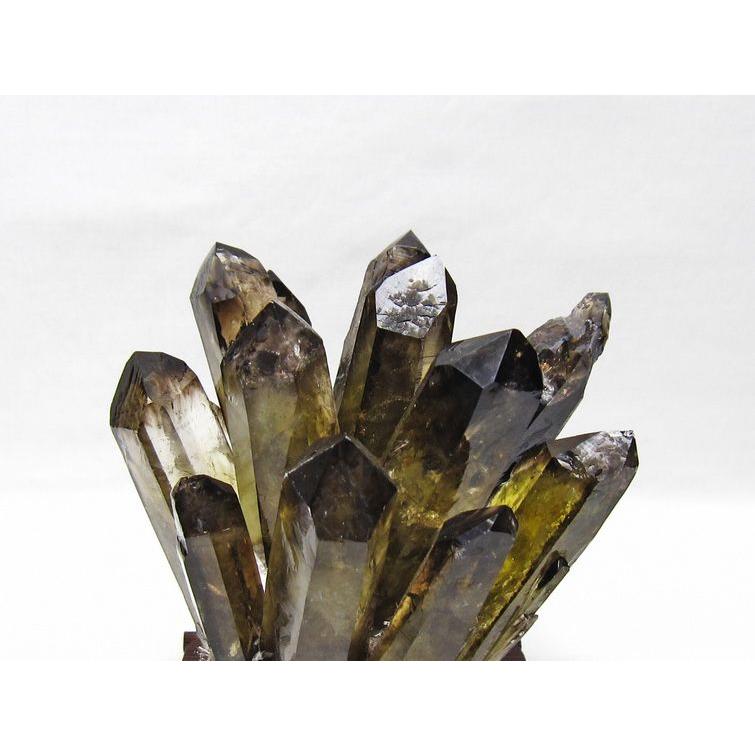 モリオンクラスター 黒水晶 台座付き 黒水晶 クラスター モリオン 原石 台座付属 一点物 送料無料 182-8702