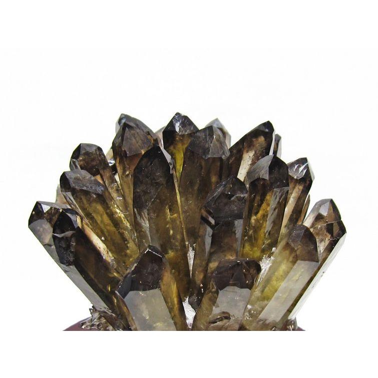 1.2Kg 黒水晶 クラスター モリオン 原石 台座付属 一点物 送料無料 182