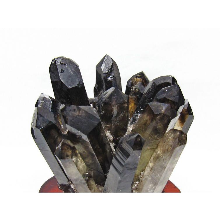 1.4Kg 黒水晶 クラスター モリオン 原石 台座付属 一点物 送料無料 182