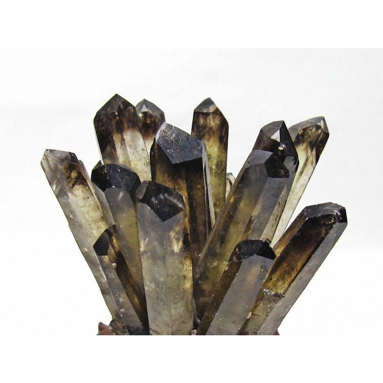 黒水晶 クラスター モリオン 原石 台座付属 一点物 送料無料 182-8708