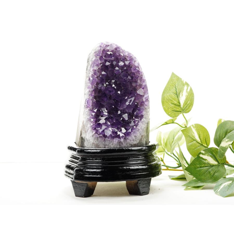 1.2Kg アメジスト クラスター ウルグアイ産 原石 amethyst 台座付属